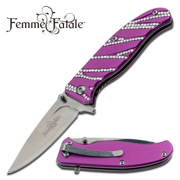 Femme Fatale Rhinestone Purple Assisted