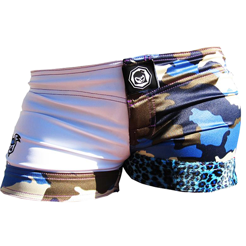 Fighter Girl Blue Mini Board Shorts